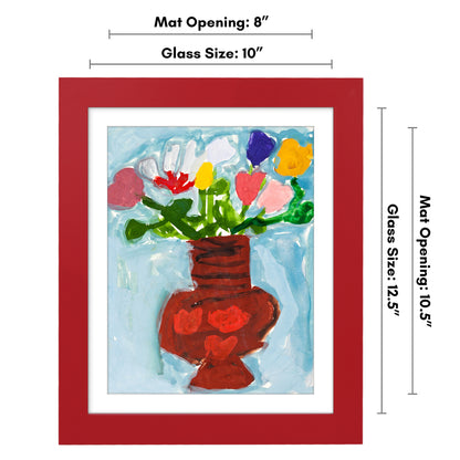 Kids Art Frame | Artwork Storage Display | Front Opening | Magnetic Closure | Mat