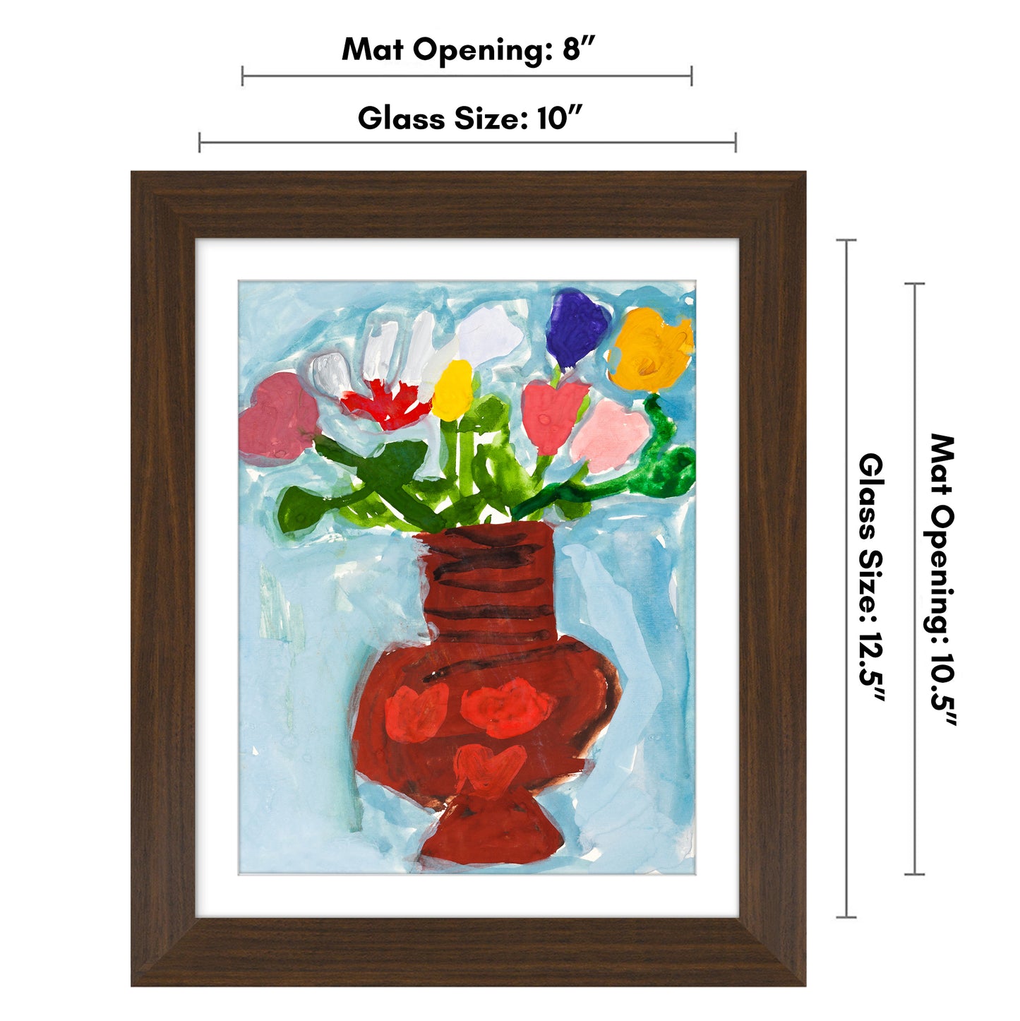 Kids Art Frame | Artwork Storage Display | Front Opening | Magnetic Closure | Mat