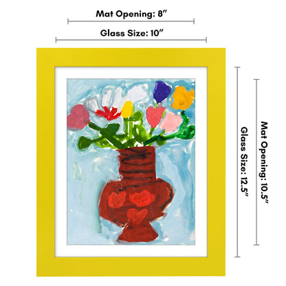 Kids Art Frame | Artwork Storage Display | Front Opening | Magnetic Closure | Mat