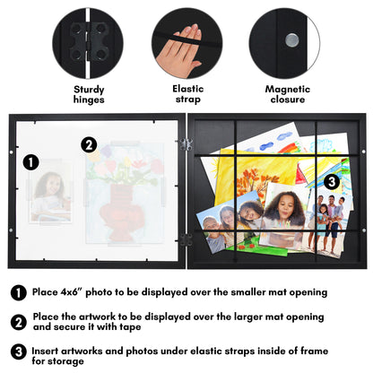 Americanflat Kids Art Frame with Two Openings | Includes Storage