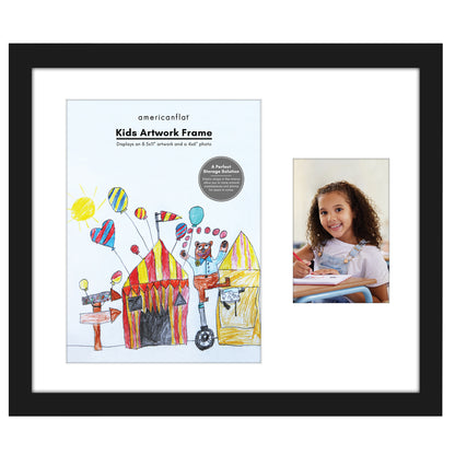 Americanflat Kids Art Frame with Two Openings | Includes Storage