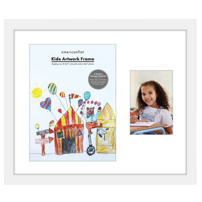 Americanflat Kids Art Frame with Two Openings | Includes Storage