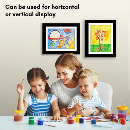 Kids Art Frame 2 Pack | Artwork Storage Display | Front Opening | Magnetic | Mat