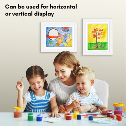 Kids Art Frame 2 Pack | Artwork Storage Display | Front Opening | Magnetic | Mat