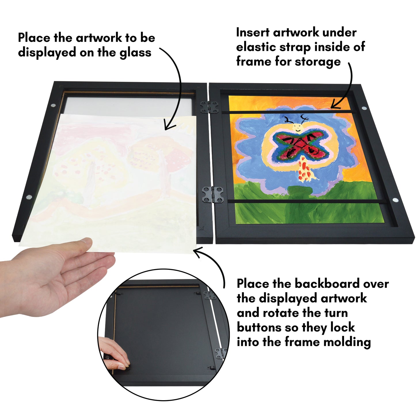 Kids Art Frame | Front Loading | Americanflat | Modern - Premium Quality