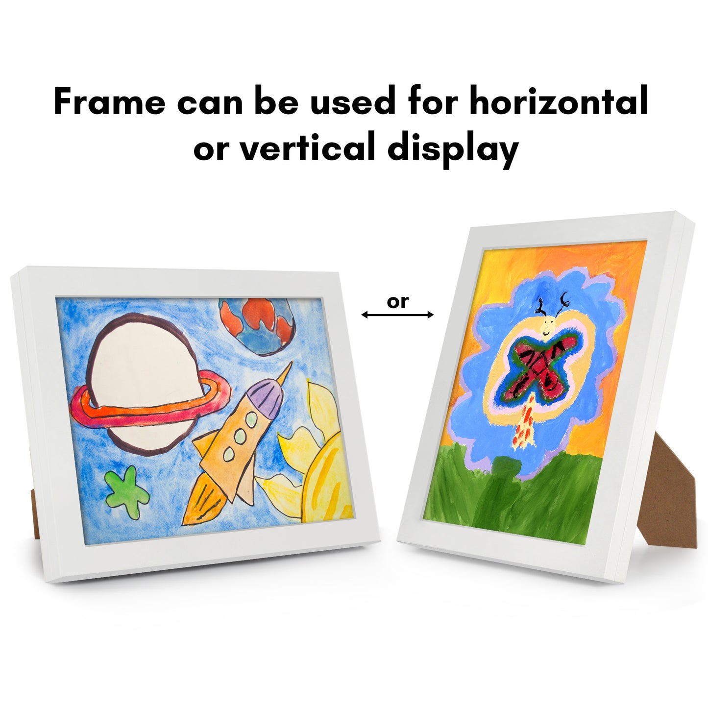 Kids Art Frame | Front Loading Artwork Storage Display | Magnetic Closure | Mat