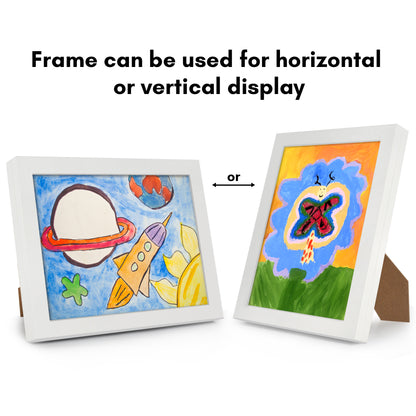 Kids Art Frame | Front Loading Artwork Storage Display | Magnetic Closure | Mat