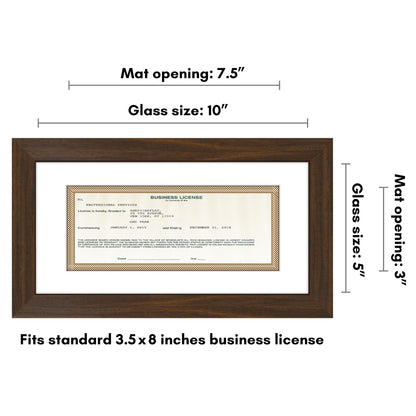 Business License MF0510WALNUT Frame - Americanflat
