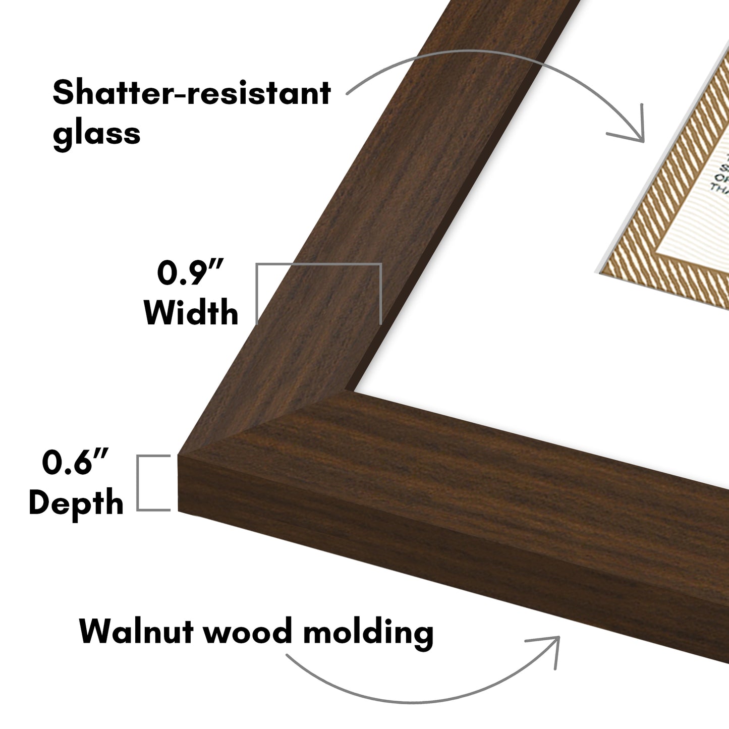 Business License MF0510WALNUT Frame - Americanflat
