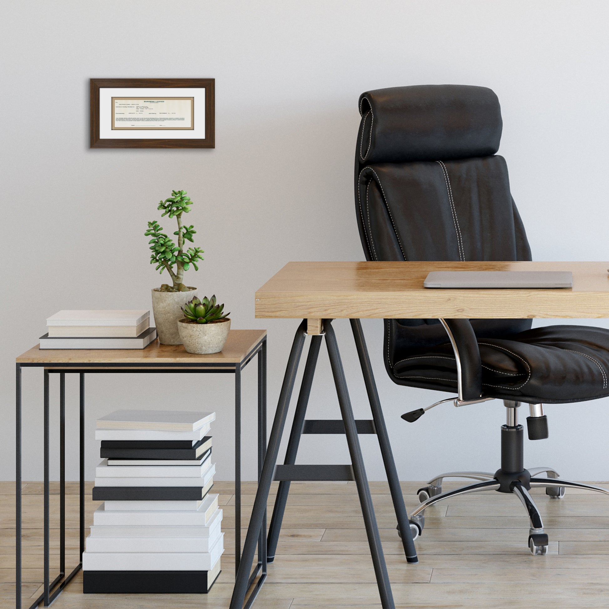 Business License MF0510WALNUT Frame - Americanflat