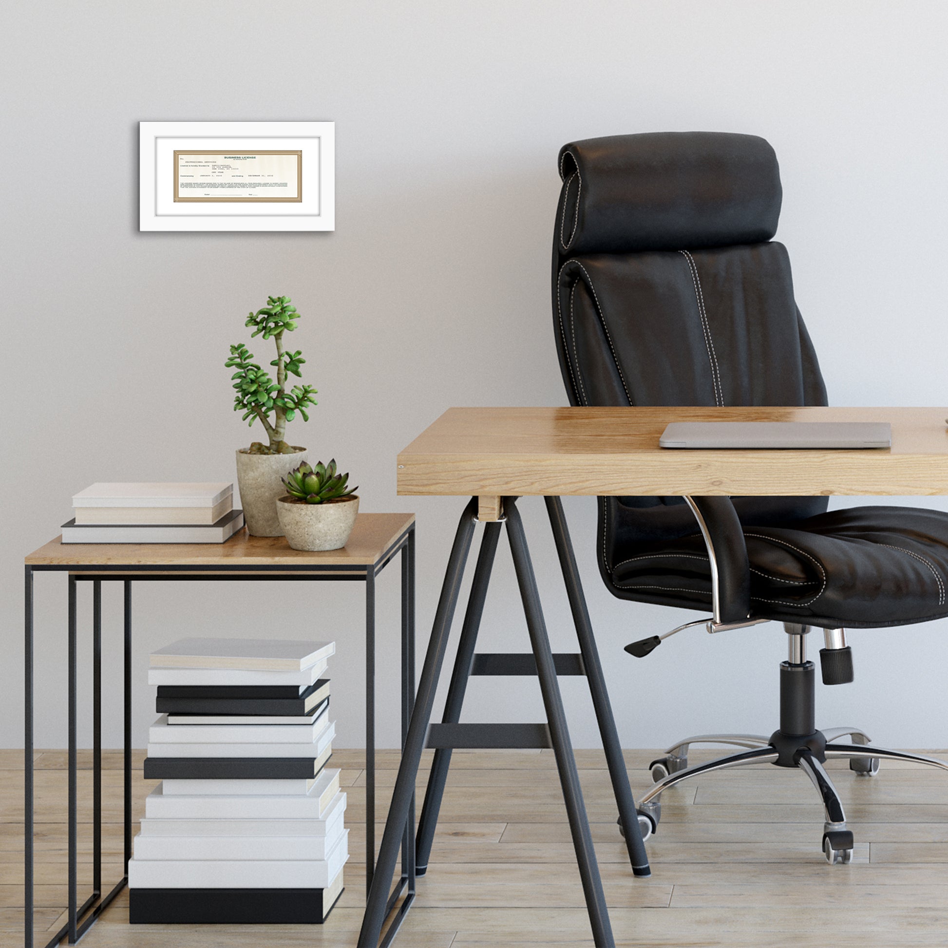 Business License MF0510WHT Frame - Americanflat
