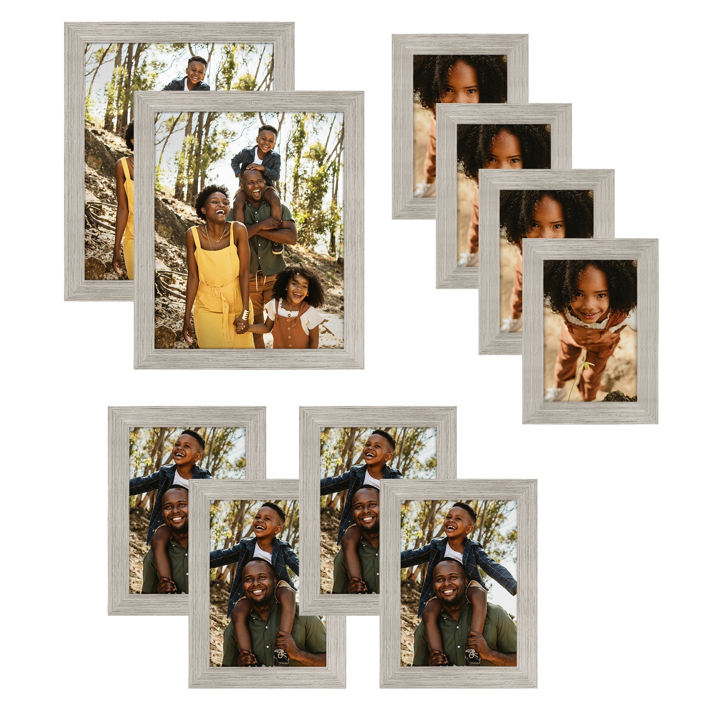 10 Piece Gallery Wall Picture Frame Set | Choose Your Color