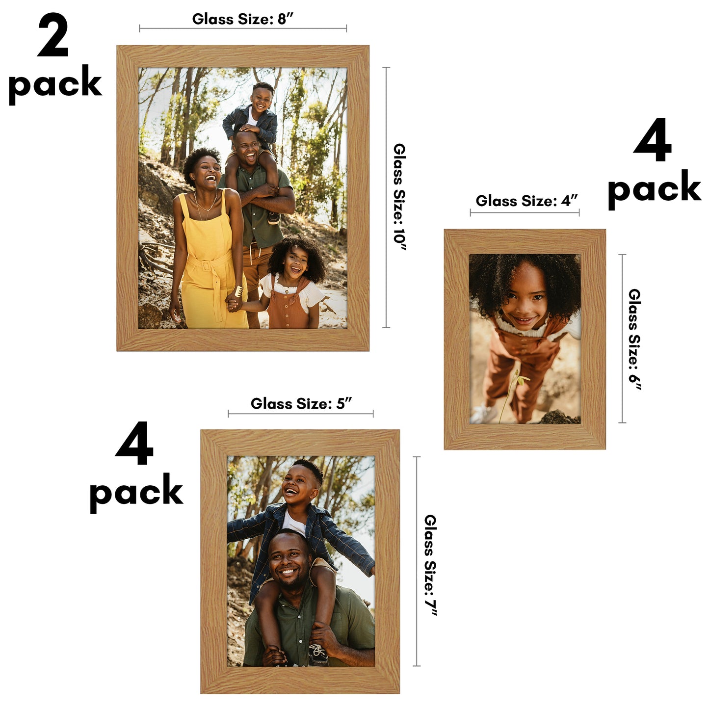 10 Piece Gallery Wall Picture Frame Set | Choose Your Color