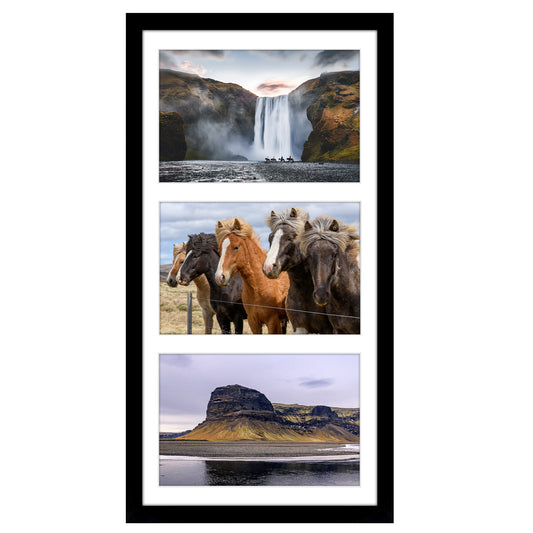Collage Picture Frame | Multi-Photo Wall Decor | Protective Glass Front