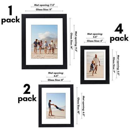 Gallery Wall Picture Frame Set 7 Piece | Wall Decor Display | Protective Glass