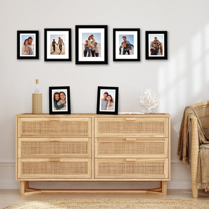 Gallery Wall Picture Frame Set 7 Piece | Wall Decor Display | Protective Glass