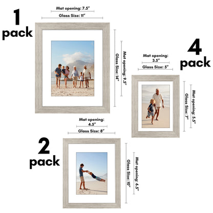 Gallery Wall Picture Frame Set 7 Piece | Wall Decor Display | Protective Glass