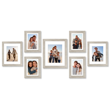 Gallery Wall Picture Frame Set 7 Piece | Wall Decor Display | Protective Glass