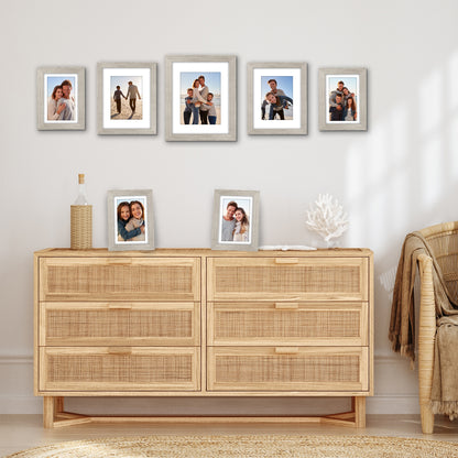 Gallery Wall Picture Frame Set 7 Piece | Wall Decor Display | Protective Glass