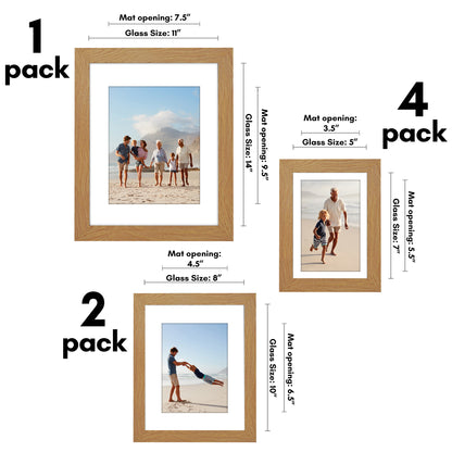 Gallery Wall Picture Frame Set 7 Piece | Wall Decor Display | Protective Glass