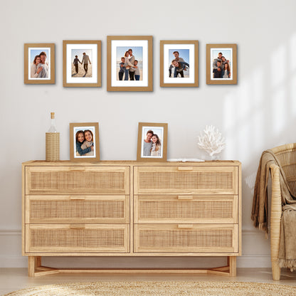 Gallery Wall Picture Frame Set 7 Piece | Wall Decor Display | Protective Glass