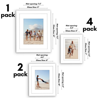 Gallery Wall Picture Frame Set 7 Piece | Wall Decor Display | Protective Glass