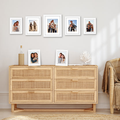 Gallery Wall Picture Frame Set 7 Piece | Wall Decor Display | Protective Glass