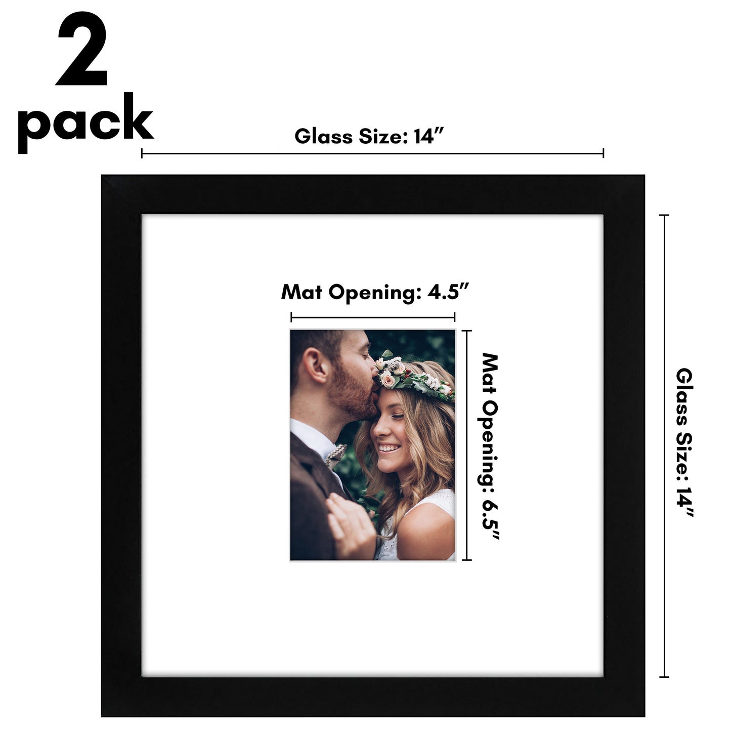 Americanflat Wedding Signature Frame with Mat | Set of 2 |
