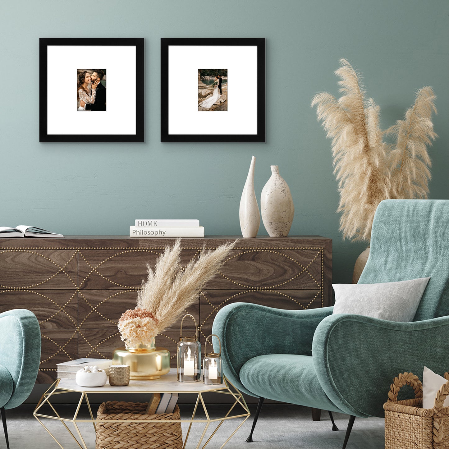 Americanflat Wedding Signature Frame with Mat | Set of 2 |