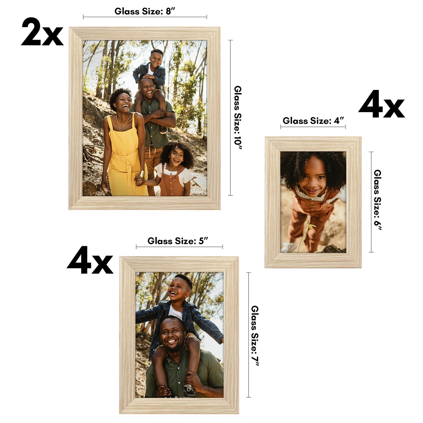 10 Piece Gallery Wall Picture Frame Set | Choose Your Color