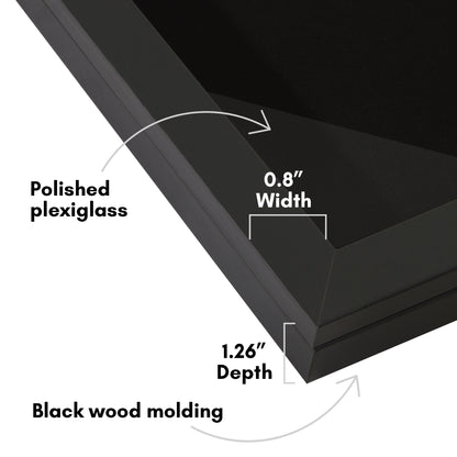 Pin Display Case | Shatter-Resistant Glass | Enamel Pin Holder | Wall Art Display