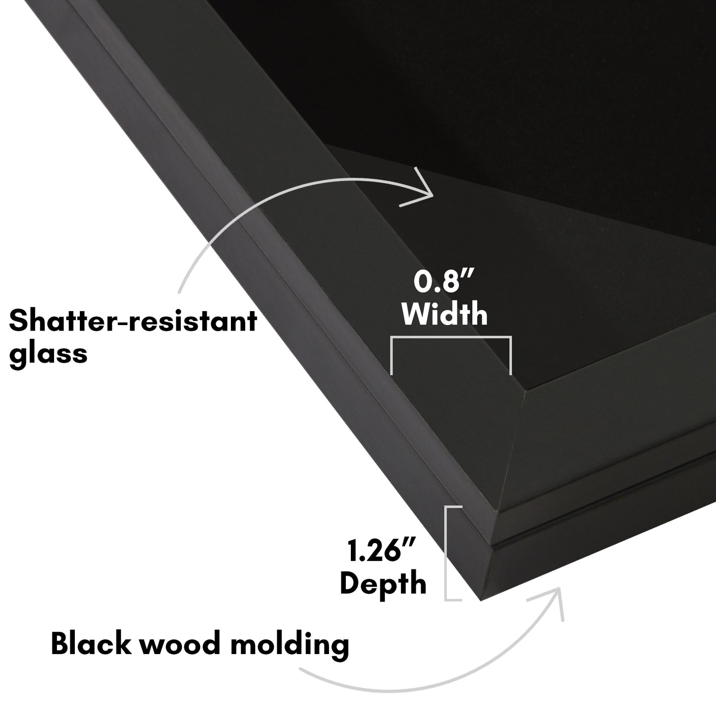 Pin Display Case | Shatter-Resistant Glass | Enamel Pin Holder | Wall Art Display