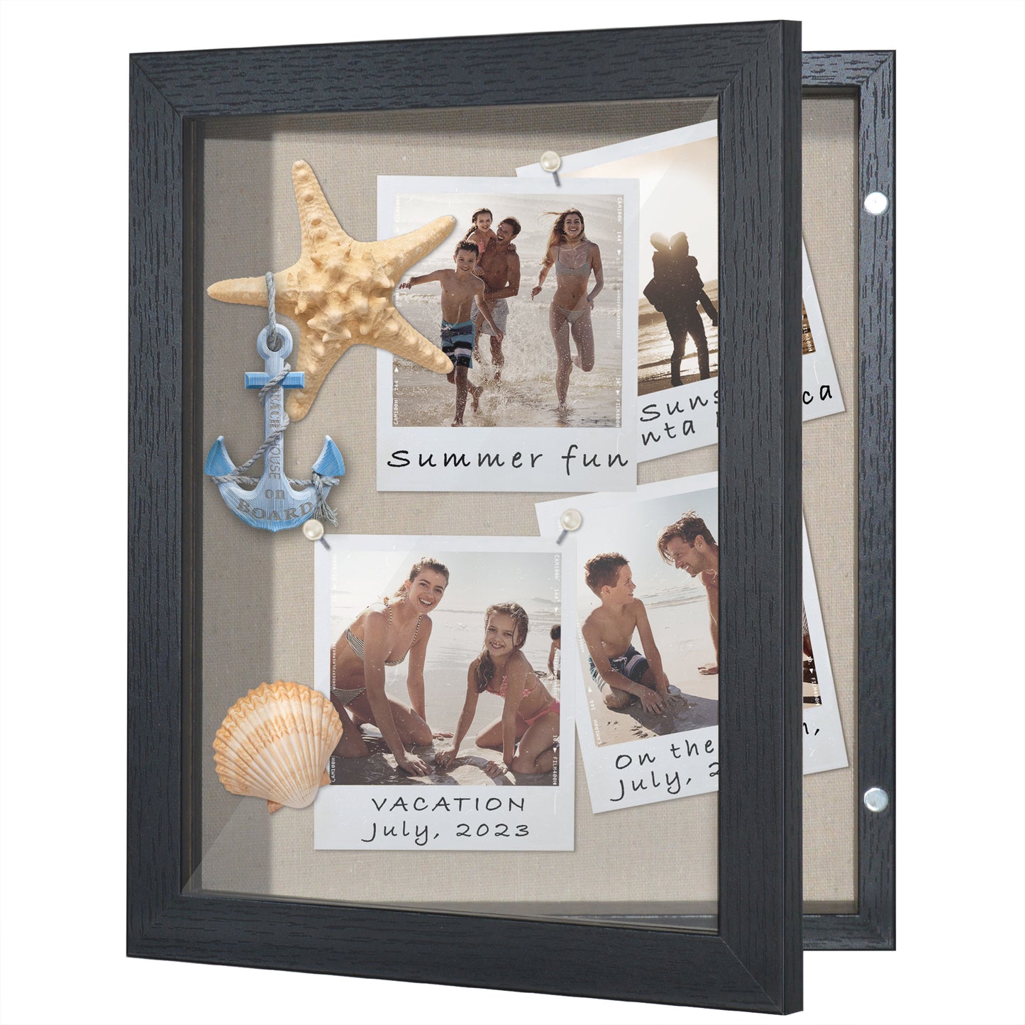 Front Loading Shadow Box Frame | Display Case for Keepsakes | Wall Art Decor