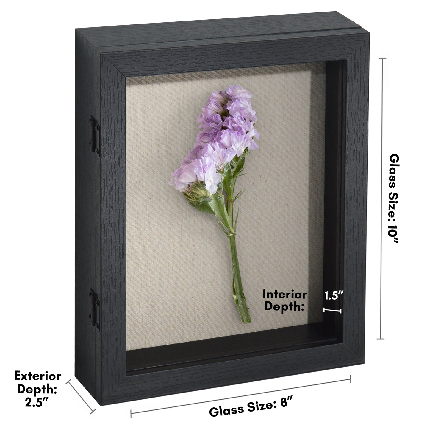 Front Loading Shadow Box Frame | Display Case for Keepsakes | Wall Art Decor