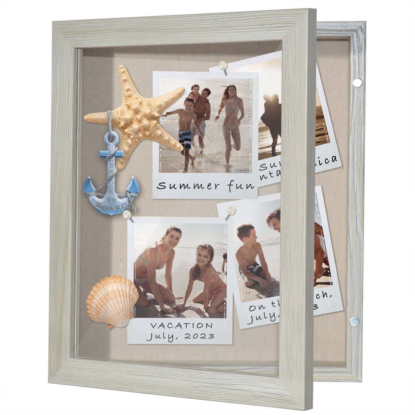 Front Loading Shadow Box Frame | Display Case for Keepsakes | Wall Art Decor