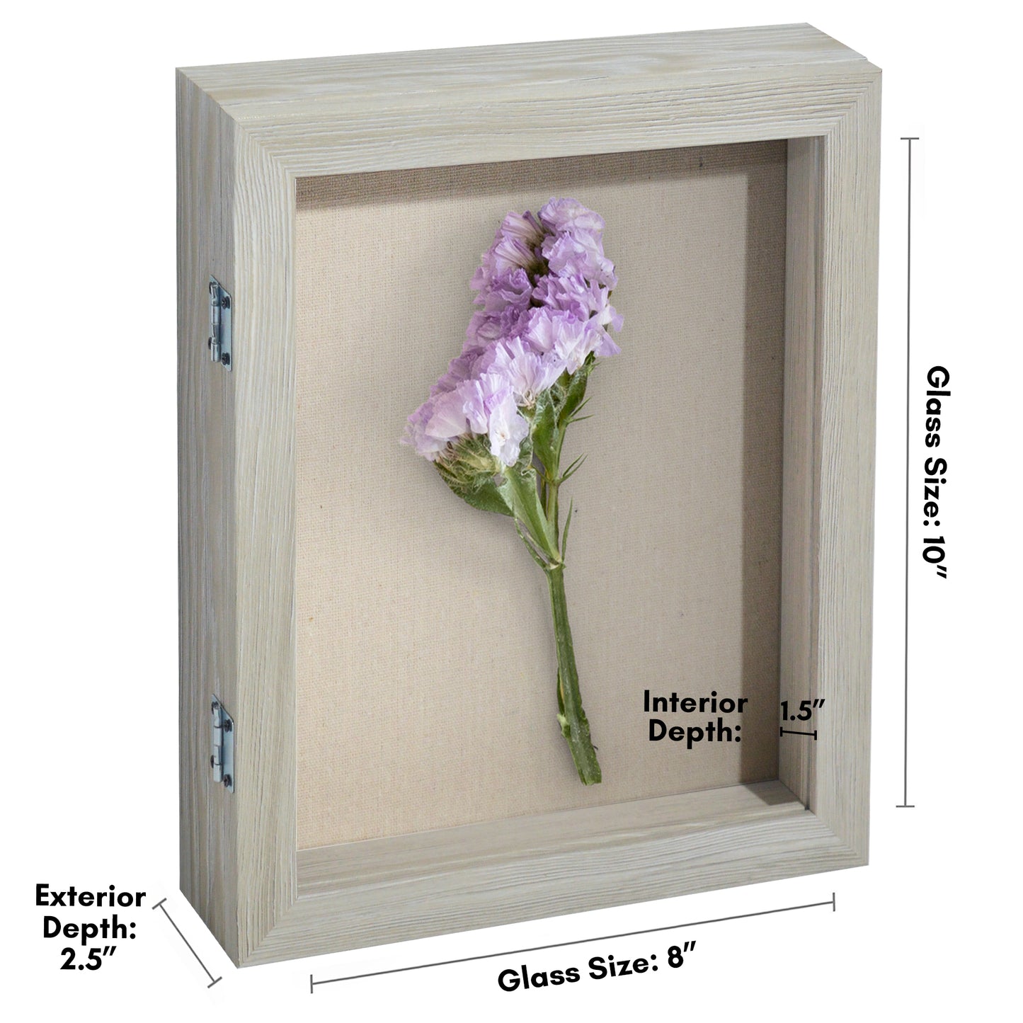 Front Loading Shadow Box Frame | Display Case for Keepsakes | Wall Art Decor