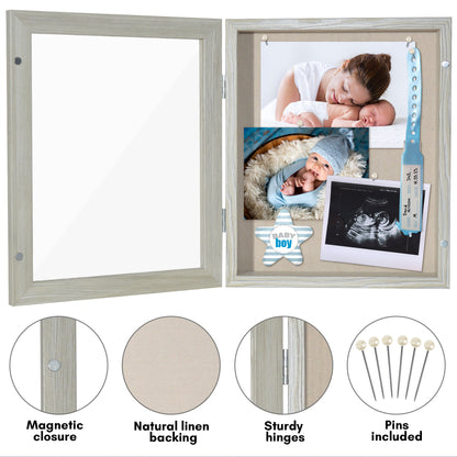 Front Loading Shadow Box Frame | Display Case for Keepsakes | Wall Art Decor
