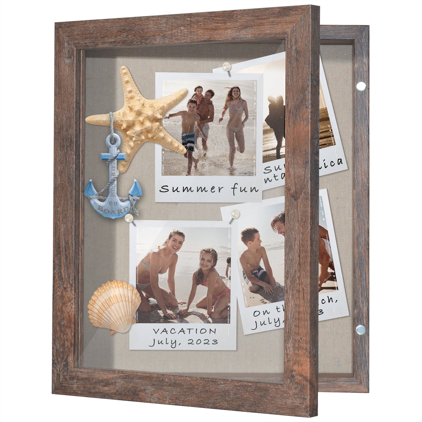 Front Loading Shadow Box Frame | Display Case for Keepsakes | Wall Art Decor
