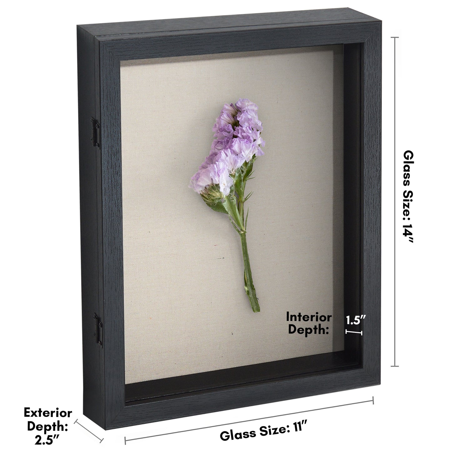 Front Loading Shadow Box Frame | Display Case for Keepsakes | Wall Art Decor