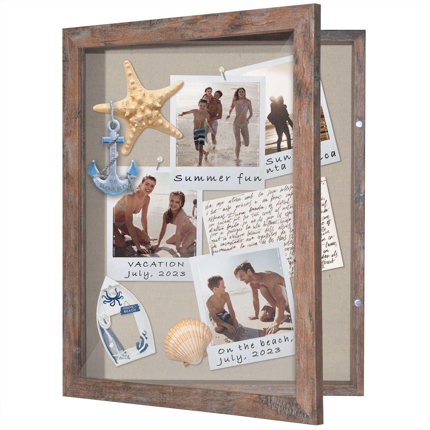 Front Loading Shadow Box Frame | Display Case for Keepsakes | Wall Art Decor
