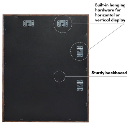 Front Loading Shadow Box Frame | Display Case for Keepsakes | Wall Art Decor
