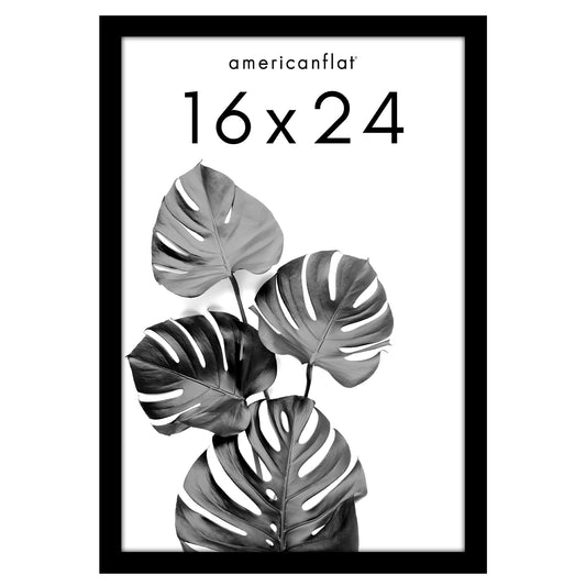 Poster Frame with Wood | Art Print Display | Shatter Resistant Plexiglass Decor