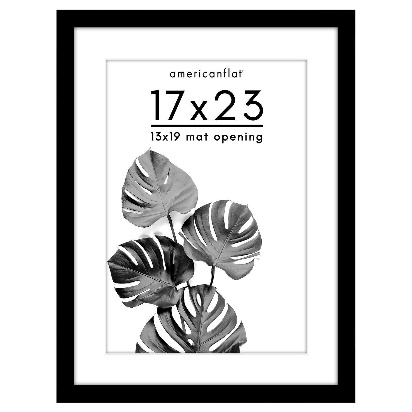 Americanflat Wooden Poster Frame with Mat | Plexiglass Cover