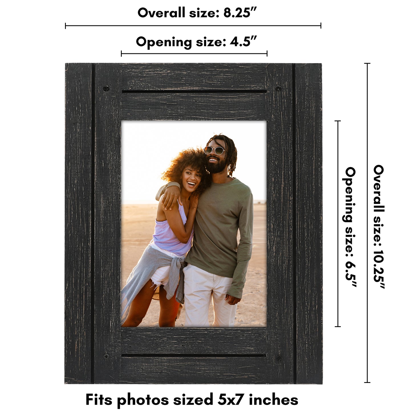Picture Frame | Rustic Farmhouse Style | Distressed Wood Look | Wall Decor