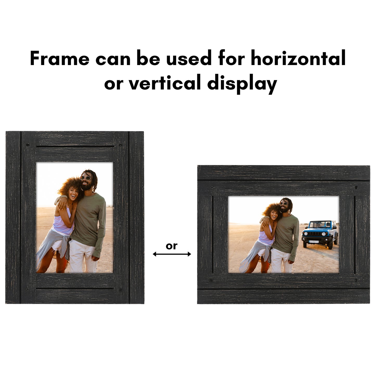 Picture Frame | Rustic Farmhouse Style | Distressed Wood Look | Wall Decor