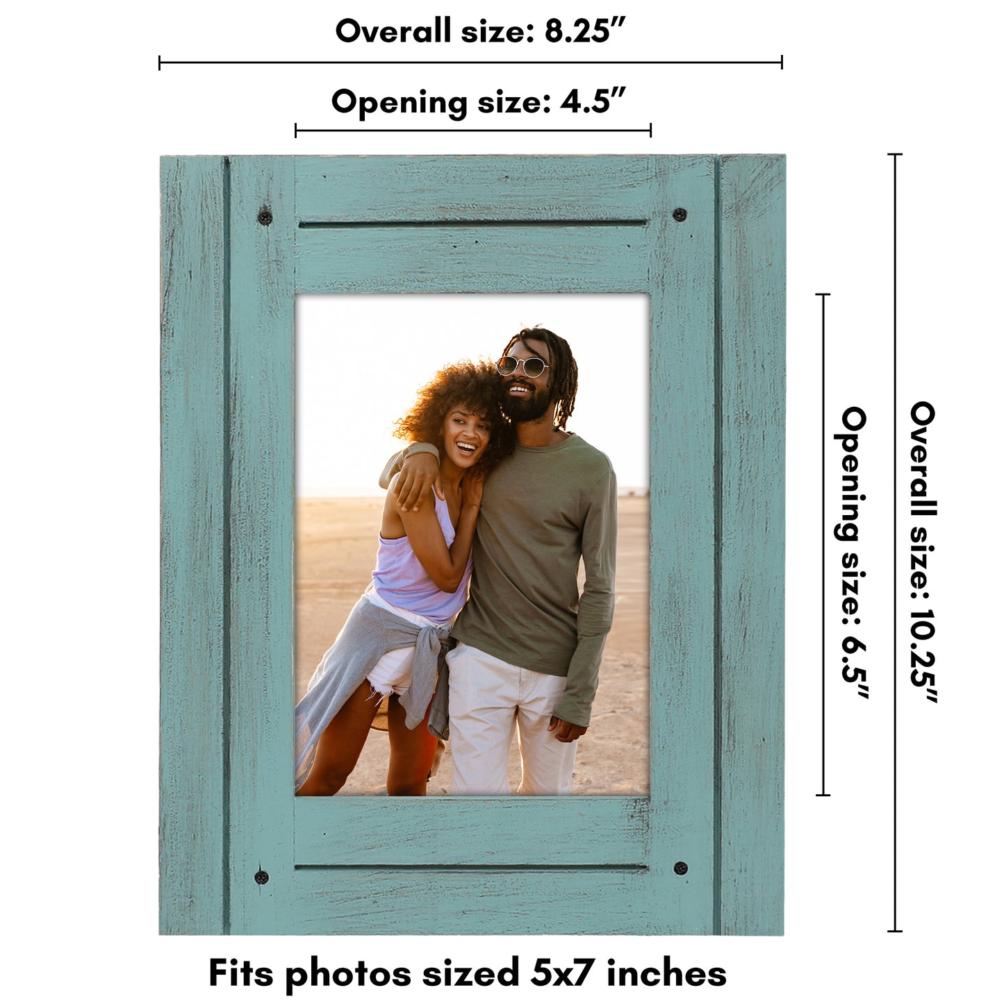 Picture Frame | Rustic Farmhouse Style | Distressed Wood Look | Wall Decor