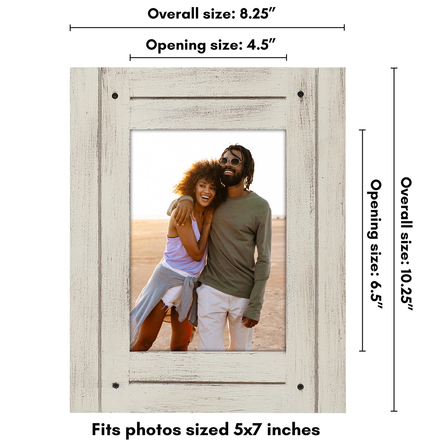 Picture Frame | Rustic Farmhouse Style | Distressed Wood Look | Wall Decor