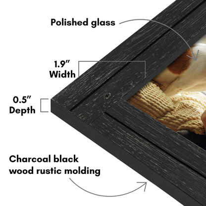 Picture Frame | Rustic Farmhouse Style | Distressed Wood Look | Wall Decor