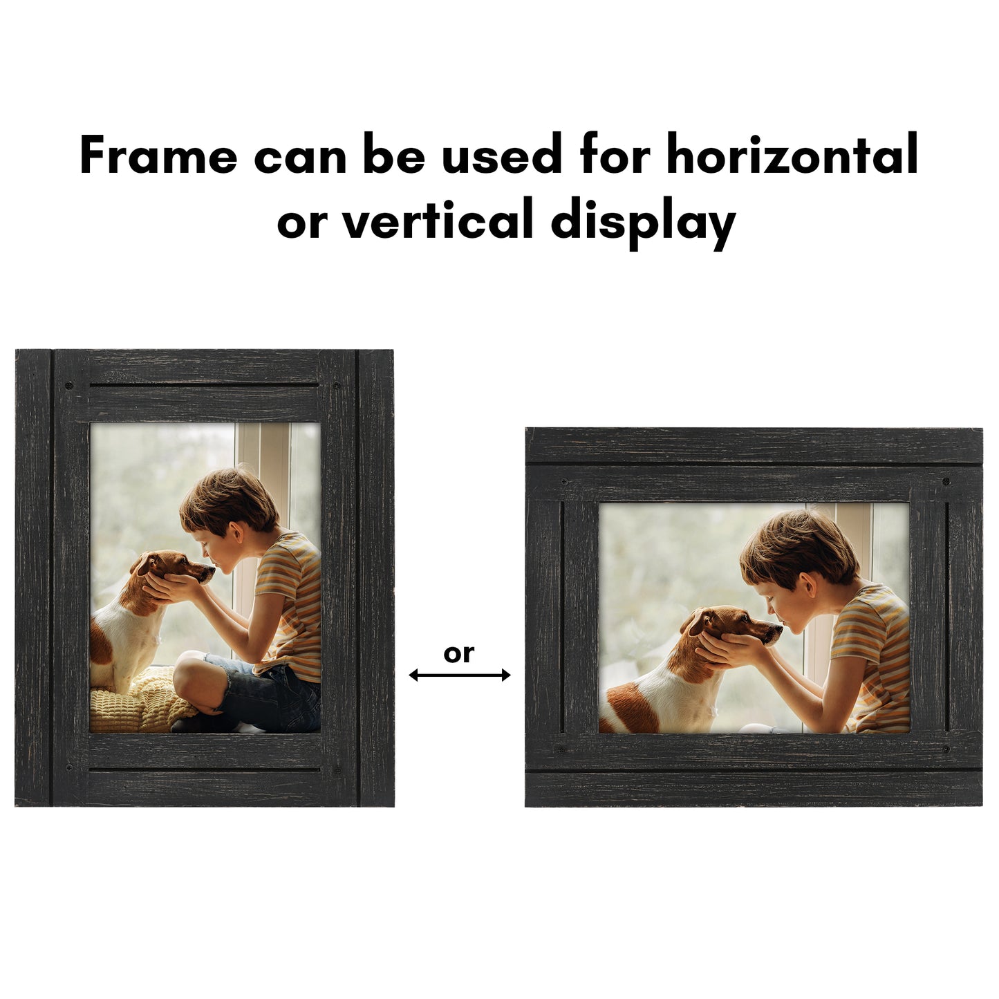 Picture Frame | Rustic Farmhouse Style | Distressed Wood Look | Wall Decor