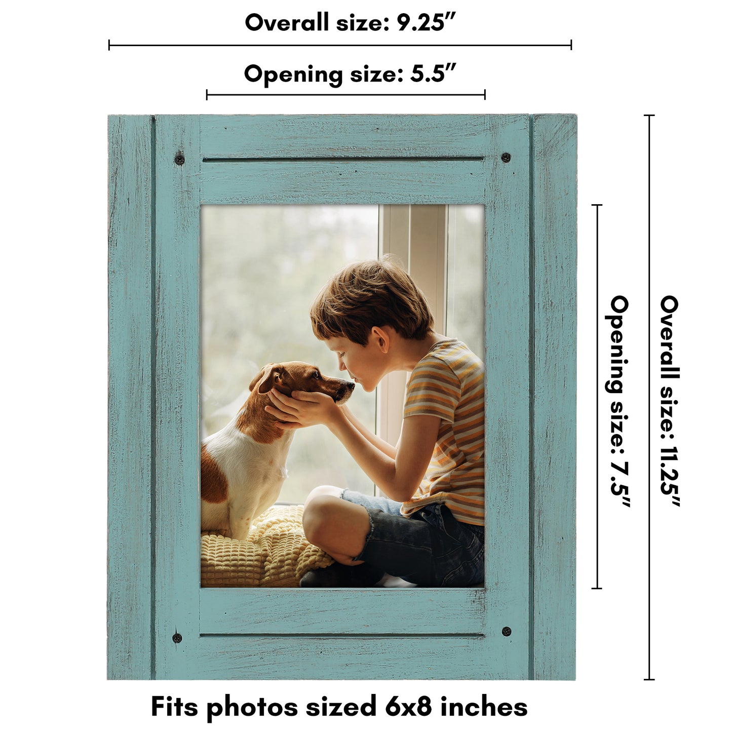 Picture Frame | Rustic Farmhouse Style | Distressed Wood Look | Wall Decor